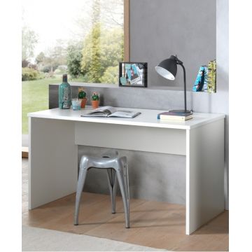 Masa de birou din pal, pentru copii, London Alb, L140xl65xH75 cm