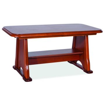 Masa de cafea extensibila din lemn si pal Beata Castan, L130-170xl67xH60-77 cm Masa de cafea extensibila din lemn si pal Beata Castan, L130-170xl67xH60-77 cm