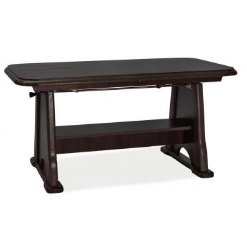 Masa de cafea extensibila din lemn si pal Beata Wenge, L130-170xl67xH60-77 cm Masa de cafea extensibila din lemn si pal Beata Wenge, L130-170xl67xH60-77 cm