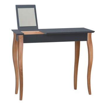 Masă de toaletă cu oglindă Ragaba Dressing Table, lungime 105 cm, gri grafit