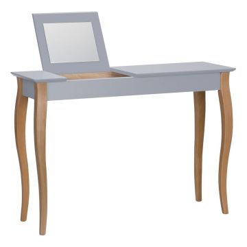 Masă de toaletă cu oglindă Ragaba Dressing Table, lungime 105 cm, gri