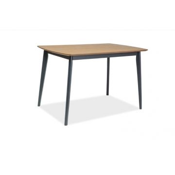 Masa din MDF, furnir si lemn Vitro Stejar / Grafit, L120xl75xH75 cm Masa din MDF, furnir si lemn Vitro Stejar / Grafit, L120xl75xH75 cm