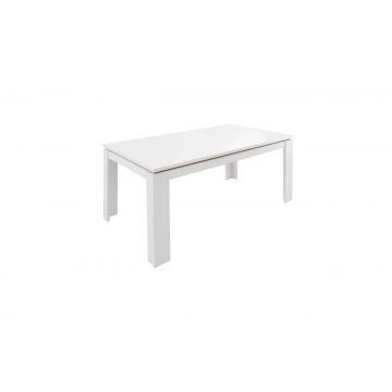 Masa extensibila din pal si MDF Selina Alb / Natur, L160-240xl90xH76 cm Masa extensibila din pal si MDF Selina Alb / Natur, L160-240xl90xH76 cm