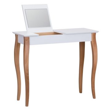 Măsuță de toaletă cu oglindă Ragaba Dressing Table, lungime 85 cm, alb