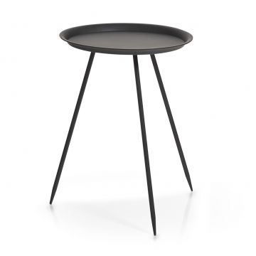 Masuta de cafea Space II, Metal Black, Ø 39xH53,5 cm