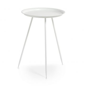 Masuta de cafea Space II, Metal White, Ø 39xH53,5 cm