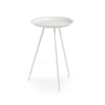 Masuta de cafea Space, Metal White, Ø 29,5xH44 cm Masuta de cafea Space, Metal White, Ø 29,5xH44 cm