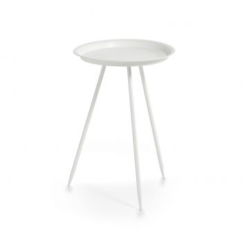 Masuta de cafea Space, Metal White, Ø 29,5xH44 cm