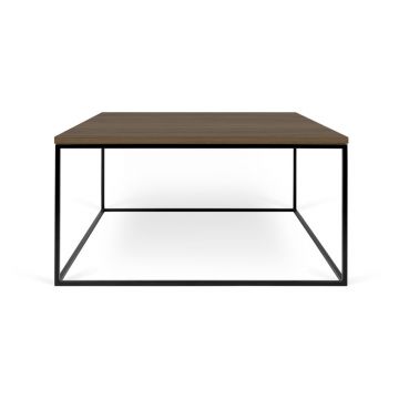 Masă cafea cu blat în decor de nuc și picioare negre TemaHome Gleam