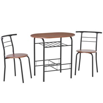 Homcom Set de masa cu scaune, mobilier pentru bucatarie, masa de pranz, scaune | AOSOM RO