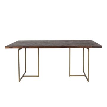 Masă dining cu structură din oțel Dutchbone Class, 200 x 90 cm