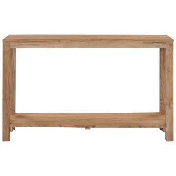 vidaXL Masă consolă, 120 x 35 x 75 cm, lemn masiv de tec