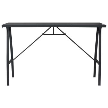 vidaXL Masă de bar grădină, negru, 180x60x110 cm, sticlă securizată