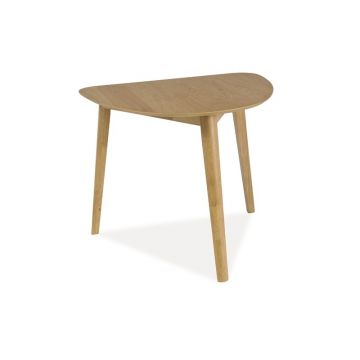 Masa din MDF si lemn Karl Stejar, L90xl80xH75 cm Masa din MDF si lemn Karl Stejar, L90xl80xH75 cm