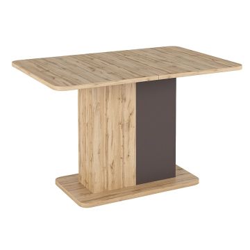 Masa extensibila din pal, Next Stejar / Maro, L110-145xl68xH75 cm Masa extensibila din pal, Next Stejar / Maro, L110-145xl68xH75 cm