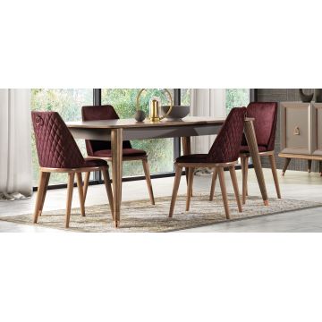Masa extensibila din pal Toscana Dore Natural / Gri, L172-215xl96xH78 cm Masa extensibila din pal Toscana Dore Natural / Gri, L172-215xl96xH78 cm