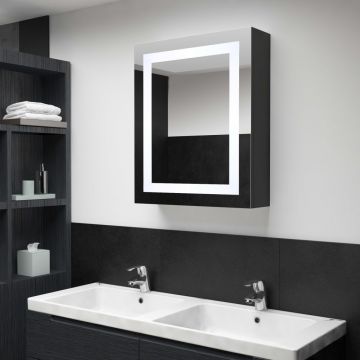 vidaXL Dulap de baie cu oglindă și LED-uri, 50x13x70 cm
