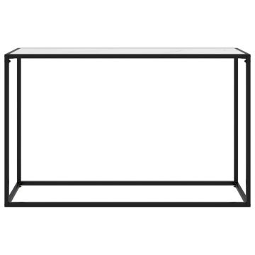 vidaXL Masă consolă, alb, 120x35x75 cm, sticlă securizată