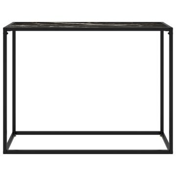 vidaXL Masă consolă, negru, 100x35x75 cm, sticlă securizată