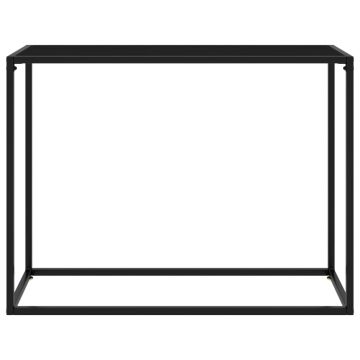 vidaXL Masă consolă, negru, 100x35x75 cm, sticlă securizată