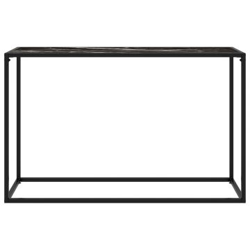 vidaXL Masă consolă, negru, 120x35x75 cm, sticlă securizată