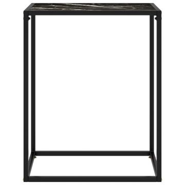 vidaXL Masă consolă, negru, 60x35x75 cm, sticlă securizată