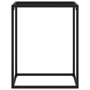 vidaXL Masă consolă, negru, 60x35x75 cm, sticlă securizată