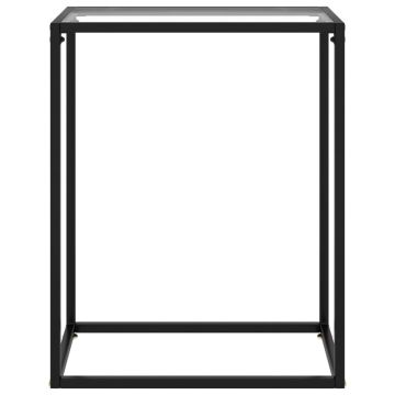 vidaXL Masă consolă, transparent, 60x35x75 cm, sticlă securizată