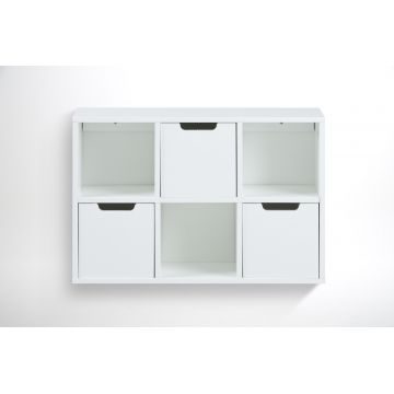 Etajera din MDF Mitra Alb, l58xA18xH39 cm