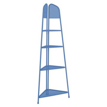 Etajeră metalică pe colț pentru balcon ADDU MWH, înălțime 180 cm, albastru