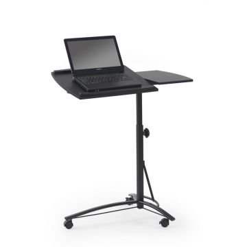 Masa pentru laptop din MDF si metal, cu inaltime reglabila, Ben-14 Negru, L73xl40xH63-93 cm