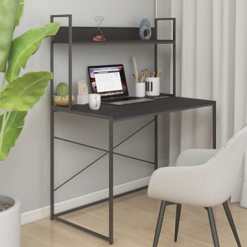 vidaXL Birou de computer, negru, 110x60x138 cm, lemn prelucrat