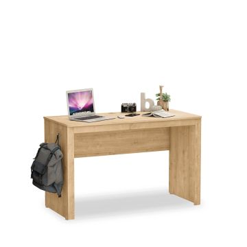 Masa de birou din pal, pentru tineret, Mocha Natur, L120xl55xH75,6 cm