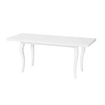 MASA LIDER 31 LEMN DREPTUNGHIULARA, EXTENSIBILA, STIL ELEGANT, CULOARE ALBA 160/240 CM