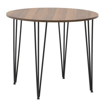 Masa Natural Black, InArt, 90x76 cm, fier/PAL melaminat
