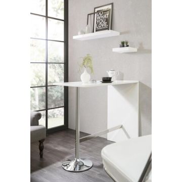 Masa pentru petrecere, Finori, Party, 120 x 105 x 60 cm, PAL/metal cromat, alb