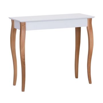 Masă Ragaba Console, lungime 85 cm, albă