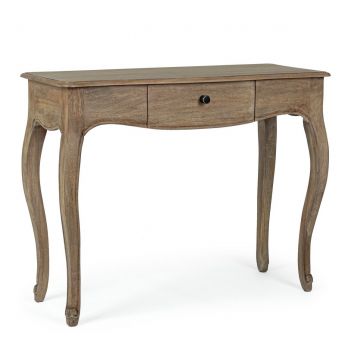 Consola din lemn de mango, cu 1 sertar, Domitille Natural, l100xA40xH76 cm