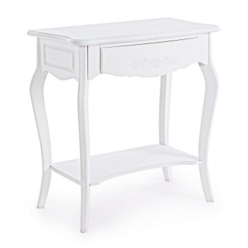 Consola din MDF, cu 1 sertar, Daisy Alb, l70xA40xH74 cm