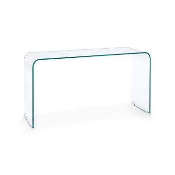 Consola din sticla, Iride I Transparent, l125xA40xH70 cm