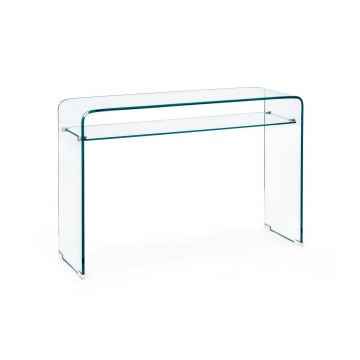 Consola din sticla, Iride II Transparent, l110xA35xH75 cm