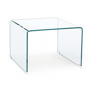 Masa de cafea din sticla, Iride I Square Transparent, L60xl60xH43 cm