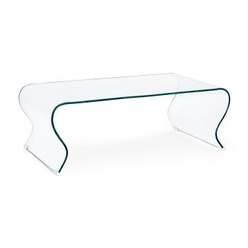 Masa de cafea din sticla, Iride II Rectangular Transparent, L120xl60xH42 cm