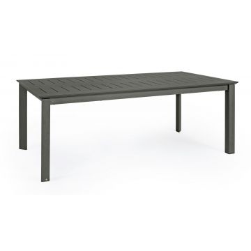 Masa extensibila de gradina / terasa din metal, Konnor Large Antracit, L200-300xl110xH76 cm