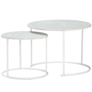 Outsunny set mese rotunde, bistro, Ф70x 50cm, Ф50x43cm | AOSOM RO