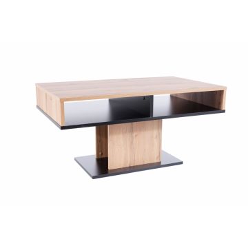 Masuta de cafea Dreptunghiulara din PAL Maro/Negru Libera L100xH50cm