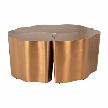 Set 3 masute de cafea Rotunda din Otel inoxidabil Bronz L98xH80cm Tree Richmond Interiors