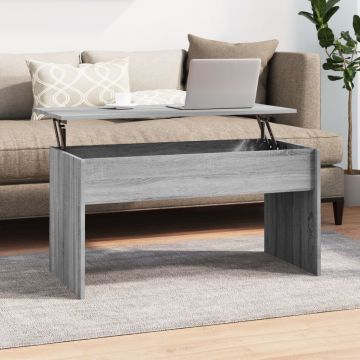 vidaXL Măsuță de cafea, gri sonoma, 102x50,5x52,5 cm, lemn prelucrat