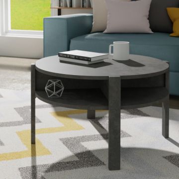 Masuta Cafea Tobago, Beton, 74.4 x 45.5 x 74.4 Cm