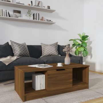 vidaXL Măsuță de cafea, stejar maro, 102x50x36 cm, lemn prelucrat